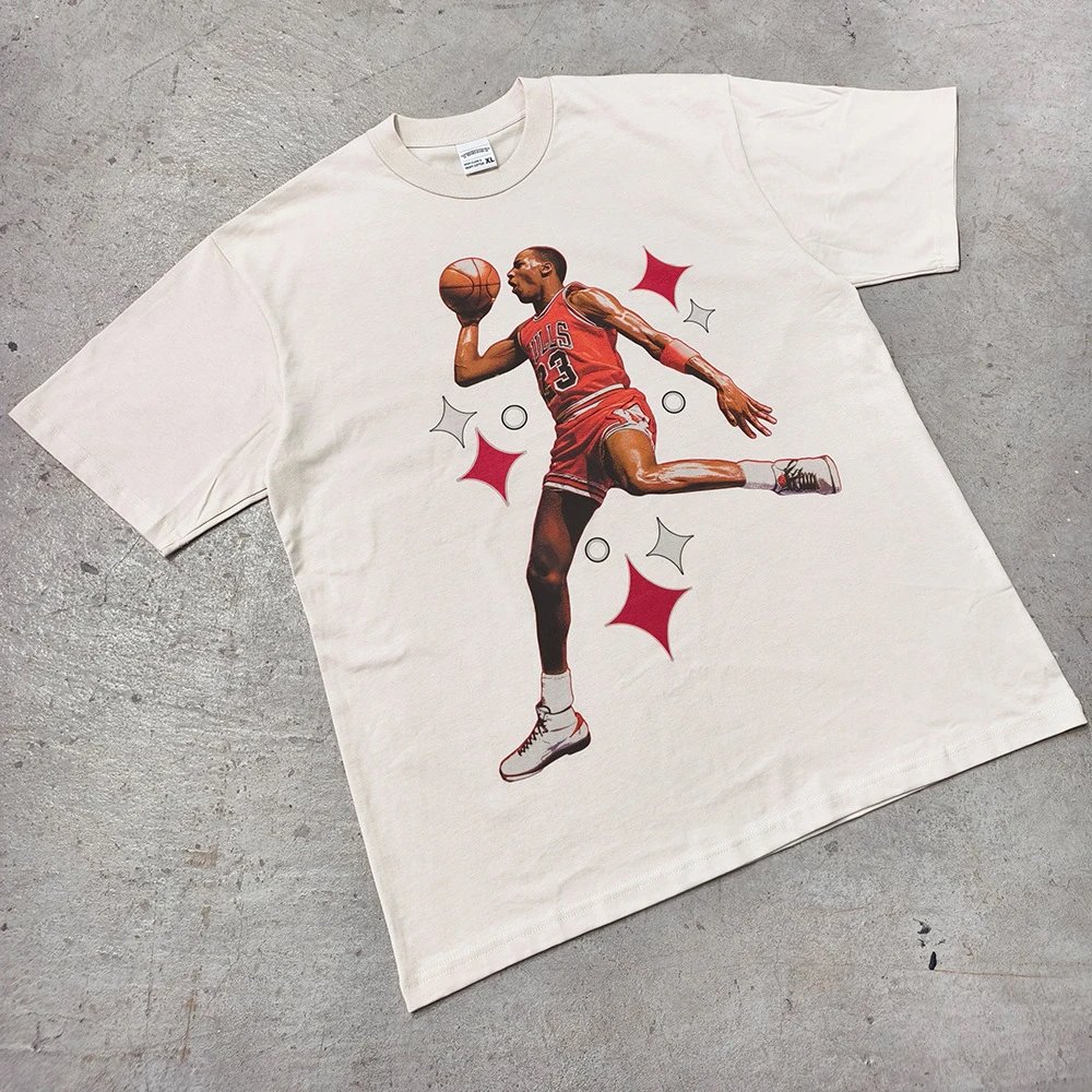 Other BrandX Retro Basketball Slam Dunk Off-White T-Shirt - Buy on Kakobuysheetfind