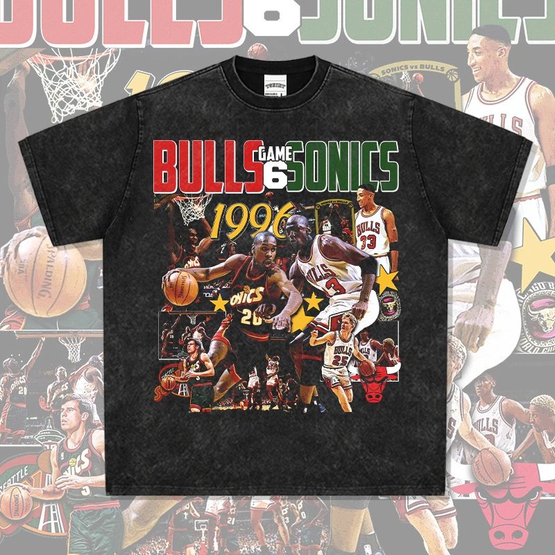 Other VINTAGEVERSE Retro 1996 Basketball Graphic Black T-Shirt - Buy on Kakobuysheetfind