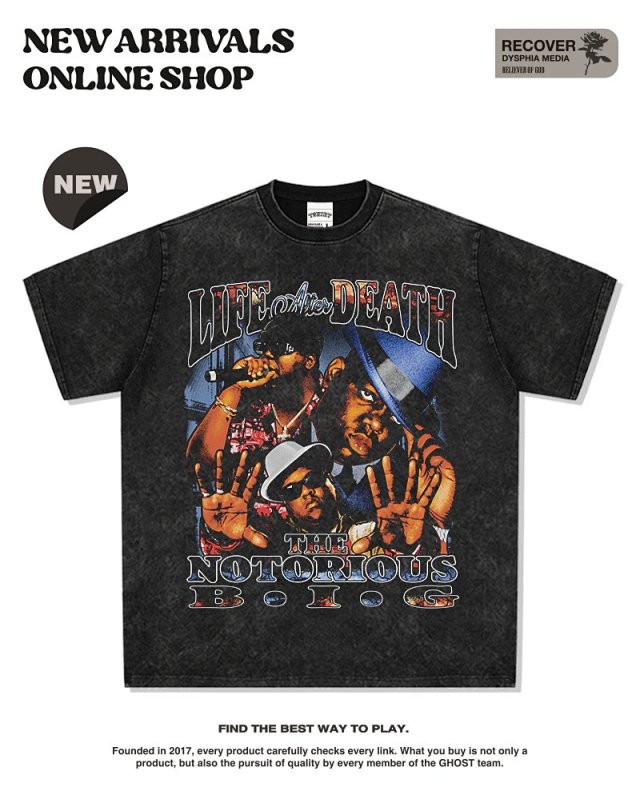 Other RECOVER Vintage Black Hip Hop Graphic T-Shirt - Buy on Kakobuysheetfind