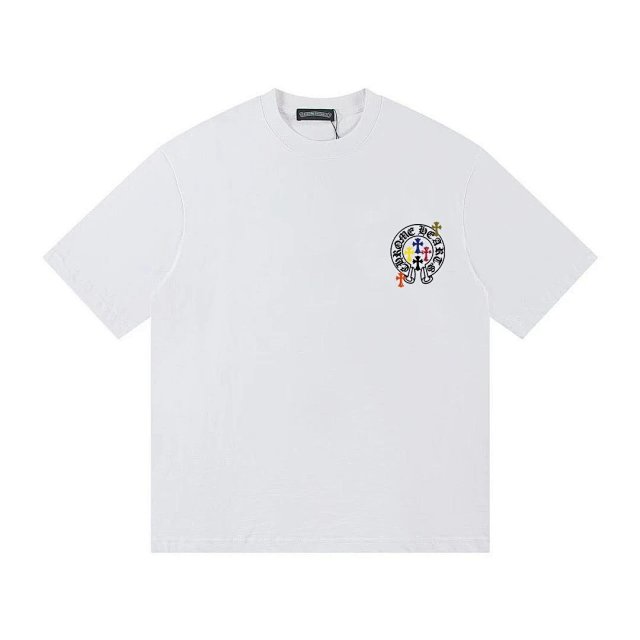 Chrome Hearts Chrome Hearts White Cotton Cross Badge Breathable Unisex Tee - Buy on Kakobuysheetfind