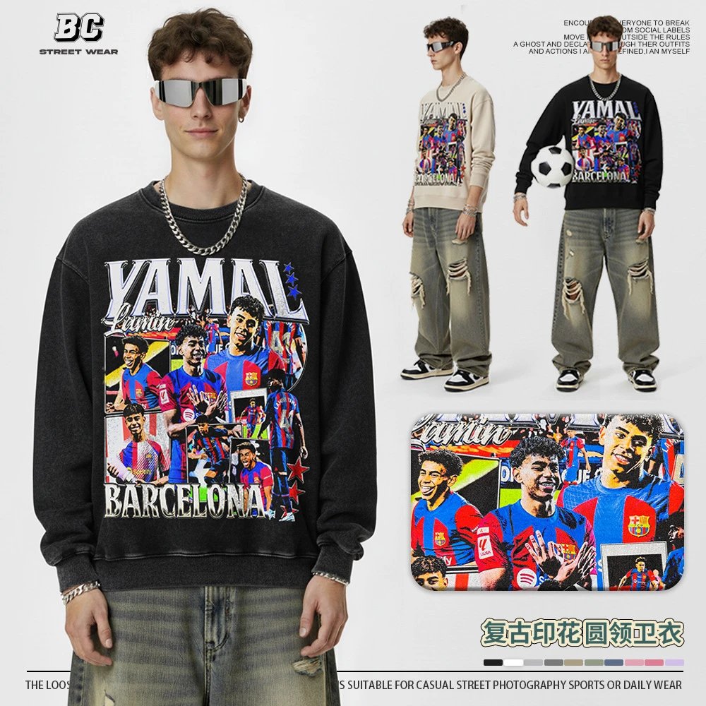 Other BC Street Wear Vintage Barcelona YAMAL Cotton Sweatshirt - Buy on Kakobuysheetfind