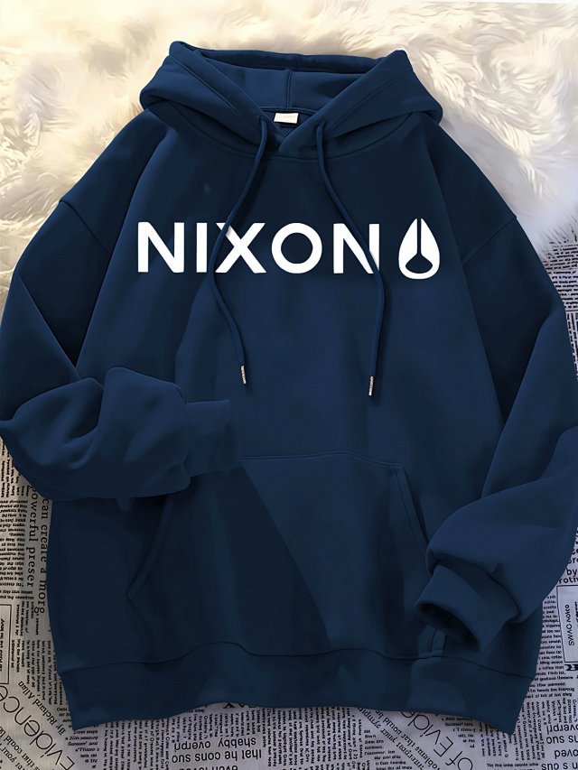 Other NIXON Navy Blue Unisex Cotton Logo Hoodie - Buy on Kakobuysheetfind