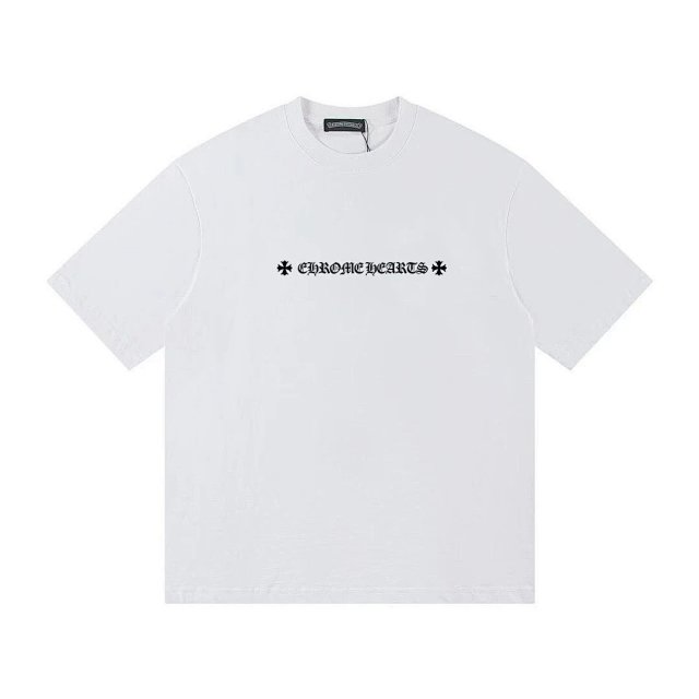 Chrome Hearts Chrome Hearts White Gothic Cross Logo Cotton T-Shirt - Buy on Kakobuysheetfind