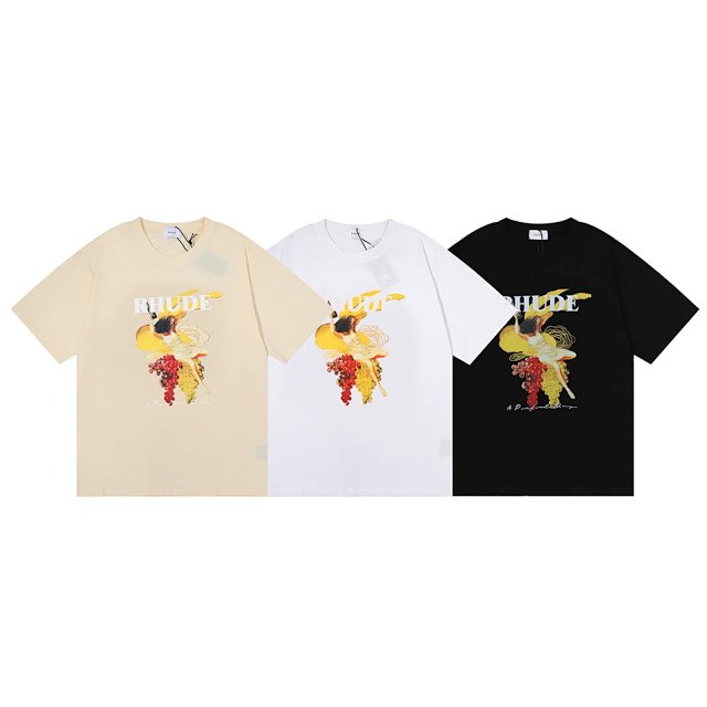Rhude Rhude Off White Fruit Floral Logo Loose Fit T-Shirt - Buy on Kakobuysheetfind