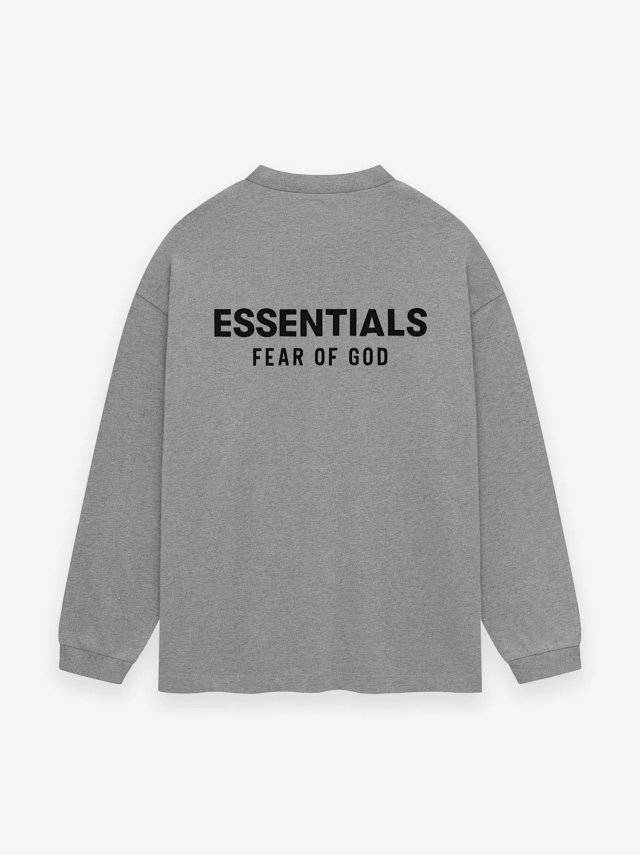 Essentials Essentials Fear of God Gray Long Sleeve Logo T-Shirt - Buy on Kakobuysheetfind