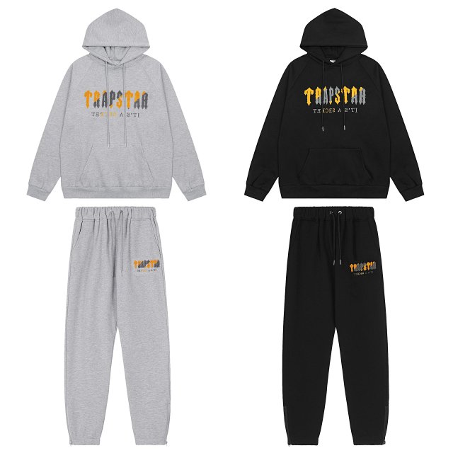 Trapstar Trapstar Flame Logo Grey Hoodie Tracksuit Set - Buy on Kakobuysheetfind