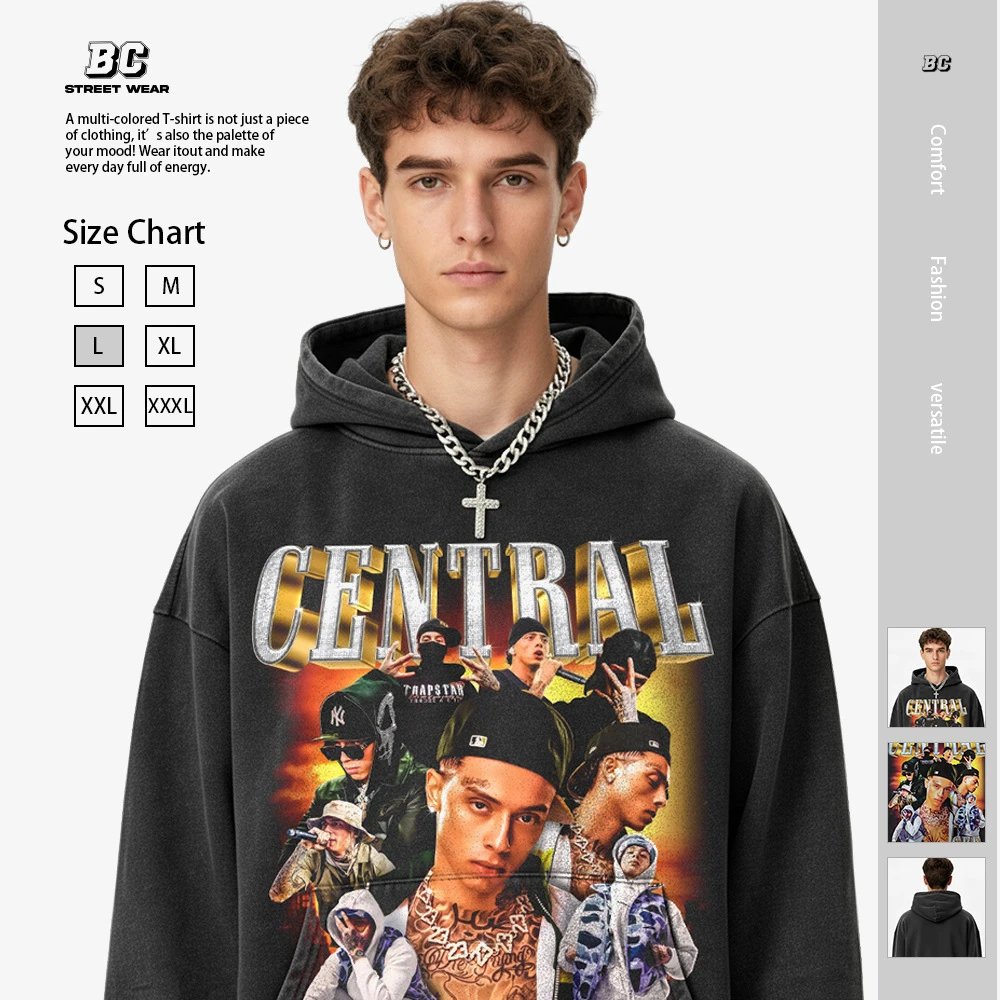 Other BC Street Wear CENTRAL Black Oversized Hoodie - Buy on Kakobuysheetfind