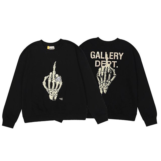 Gallery Dept Gallery Dept Black Skull Hand Print Crewneck Sweatshirt - Buy on Kakobuysheetfind