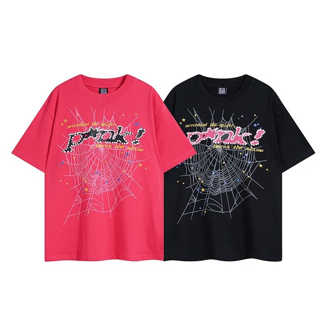 Sp5der Sp5der Pink Spider Web Logo Oversized Cotton T-Shirt - Buy on Kakobuysheetfind