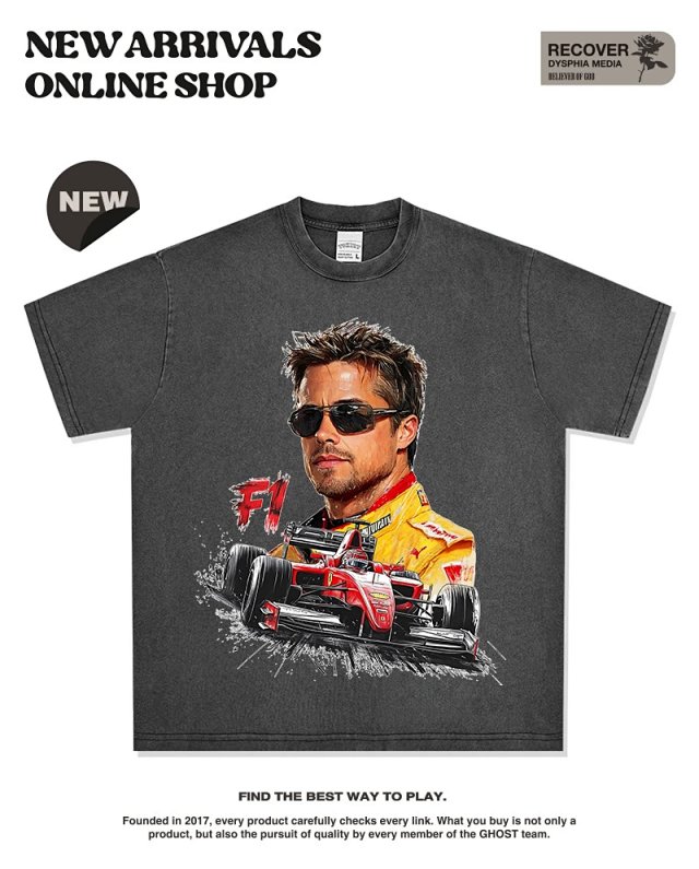 Other RECOVER Racing Series Dark Gray Vintage T-Shirt - Buy on Kakobuysheetfind