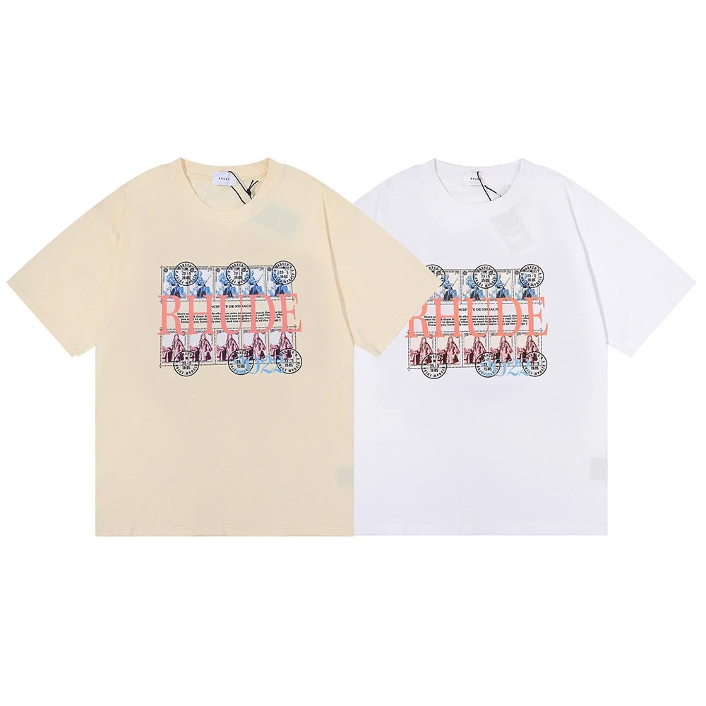 Rhude Rhude Off-White Ticket Graphic Cotton T-Shirt Unisex Streetwear - Buy on Kakobuysheetfind
