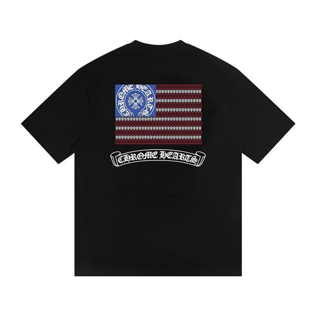 Chrome Hearts Chrome Hearts Black Cotton Vintage USA Flag Graphic T-Shirt - Buy on Kakobuysheetfind