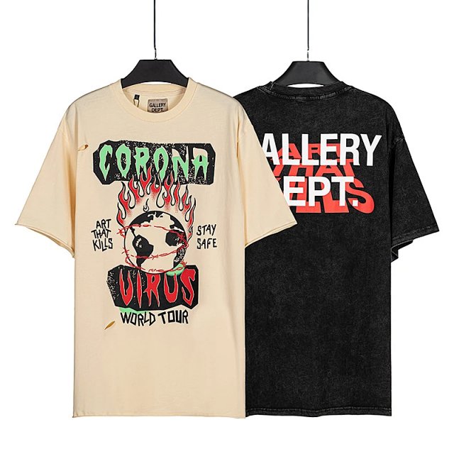 Gallery Dept Gallery Dept Beige Corona Virus Graphic T-Shirt - Buy on Kakobuysheetfind