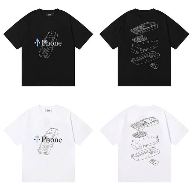 Chrome Hearts Chrome Hearts Black iPhone Print Cotton T-Shirt Unisex Tee - Buy on Kakobuysheetfind