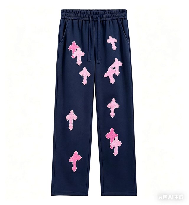 Chrome Hearts Chrome Hearts Black Cotton Drawstring Pink Cross Sweatpants - Buy on Kakobuysheetfind