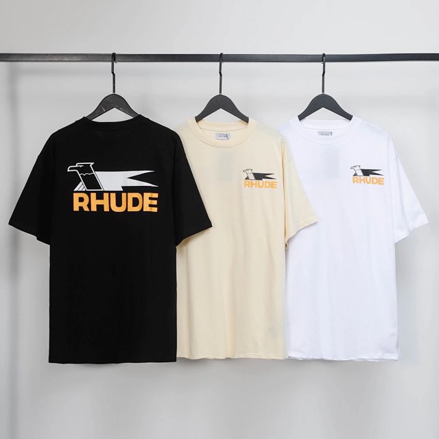Rhude Rhude Black Eagle Flag Graphic Cotton T-Shirt Unisex - Buy on Kakobuysheetfind