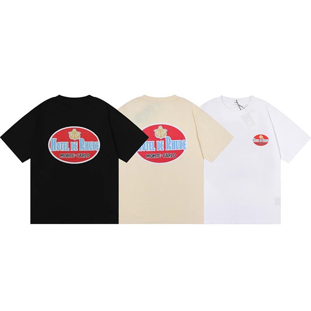 Rhude Rhude Hotel de Rhude Monte-Carlo Cotton T-Shirt - Buy on Kakobuysheetfind
