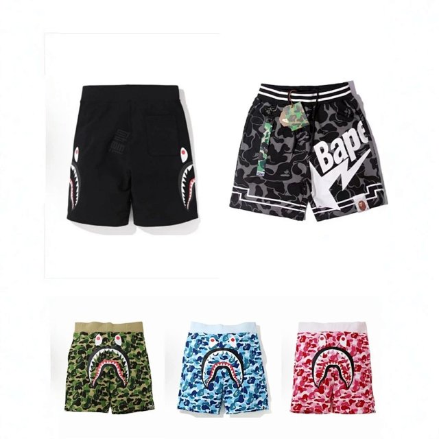Bape PansBape Black Shark Camo Drawstring Cotton Shorts - Buy on Kakobuysheetfind