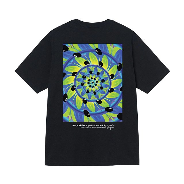 Stussy Stussy Black Psychedelic Floral Record Back Print Tee - Buy on Kakobuysheetfind
