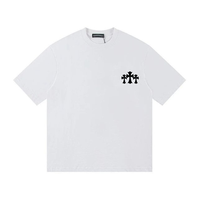 Chrome Hearts Chrome Hearts White Cross T-Shirt Unisex Streetwear Tee - Buy on Kakobuysheetfind