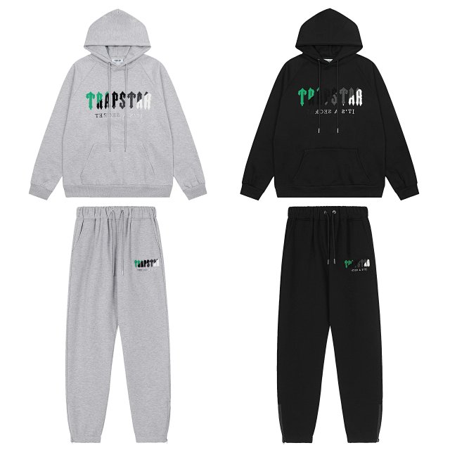 Trapstar Trapstar Grey Hoodie Tracksuit Cotton Fleece Jogger Set - Buy on Kakobuysheetfind