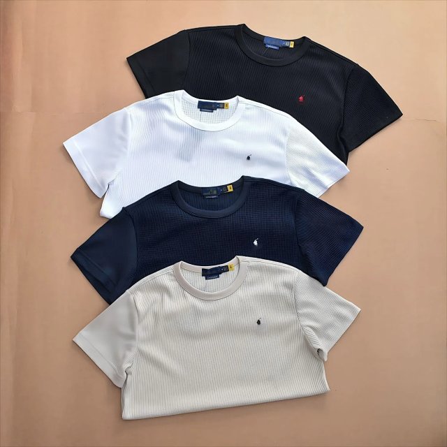 Ralph Lauren Ralph Lauren Black Waffle Knit Cotton Slim T-Shirt - Buy on Kakobuysheetfind