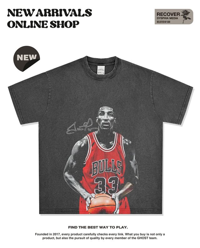 Other RECOVER Retro Black NBA Style Basketball T-Shirt   - Buy on Kakobuysheetfind