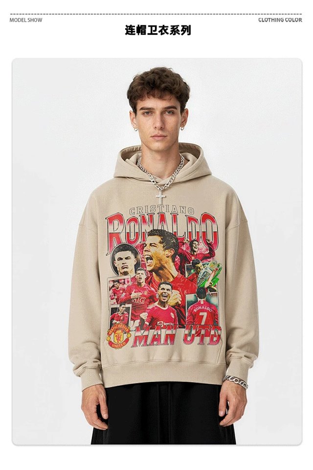 Other Vintage Beige Collage Sports Graphic Cotton Hoodie - Buy on Kakobuysheetfind