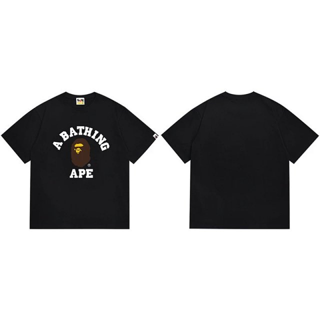 A Bathing App A Bathing Ape Black Cotton Loose Fit Logo T-Shirt - Buy on Kakobuysheetfind
