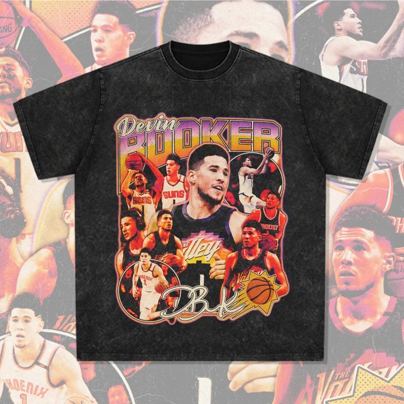 Other RetroHoops Vintage Black Basketball Graphic Cotton T-Shirt - Buy on Kakobuysheetfind