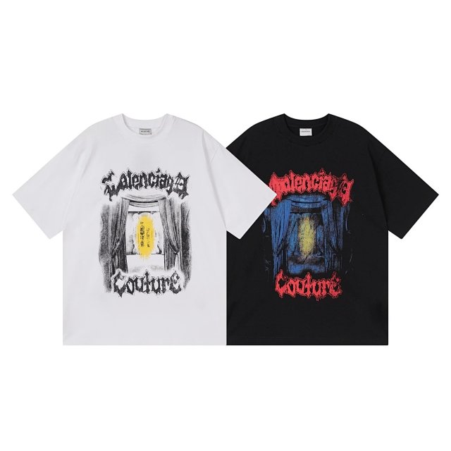 Balenciaga Balenciaga Couture Gothic Curtain Print Cotton T-Shirt - Buy on Kakobuysheetfind