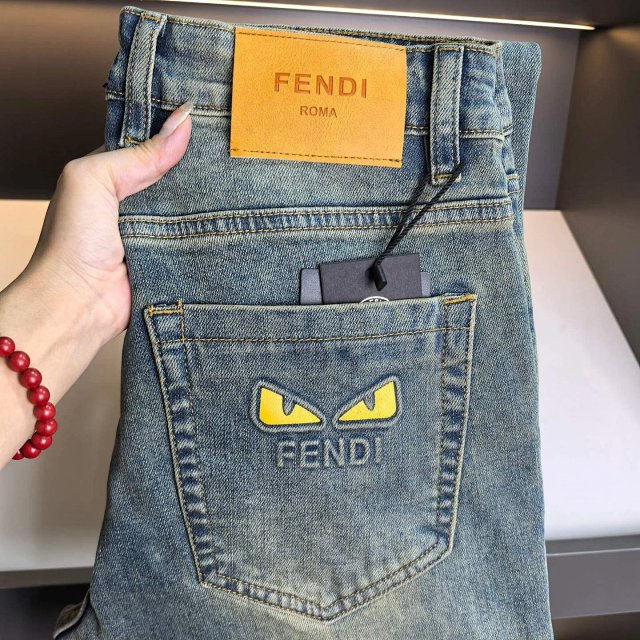 Fendi Fendi Monster Eye Blue Washed Denim Jeans - Buy on Kakobuysheetfind