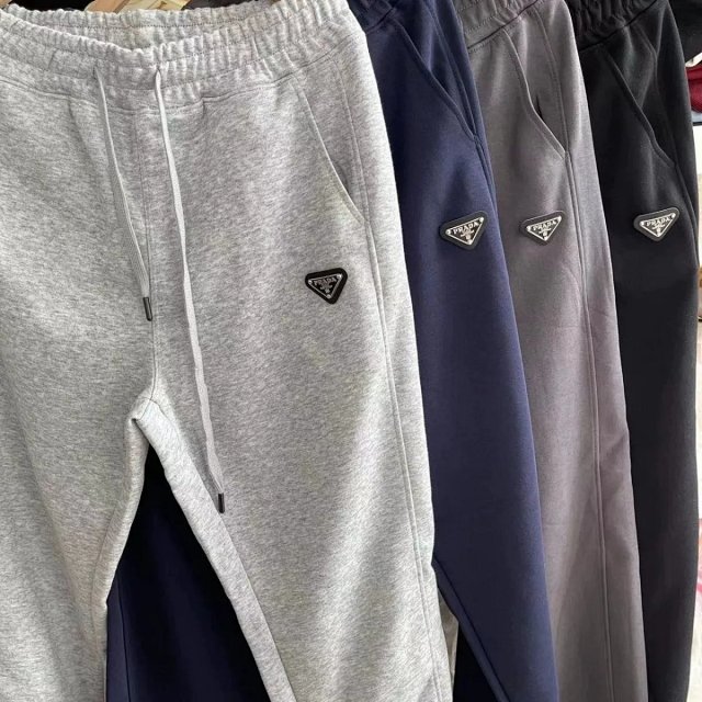 Prada  Prada Triangle Logo Cotton Drawstring Unisex Jogger Pants - Buy on Kakobuysheetfind