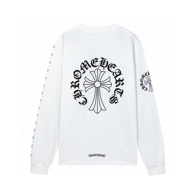 Chrome Hearts Chrome Hearts White Gothic Cross Long Sleeve Shirt - Buy on Kakobuysheetfind