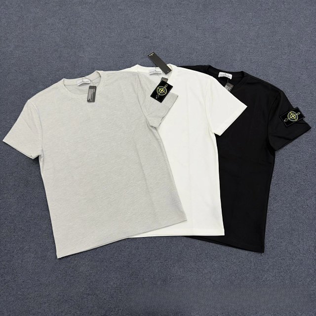 Stone Island Stone Island Gray Cotton Compass Badge T-Shirt - Buy on Kakobuysheetfind