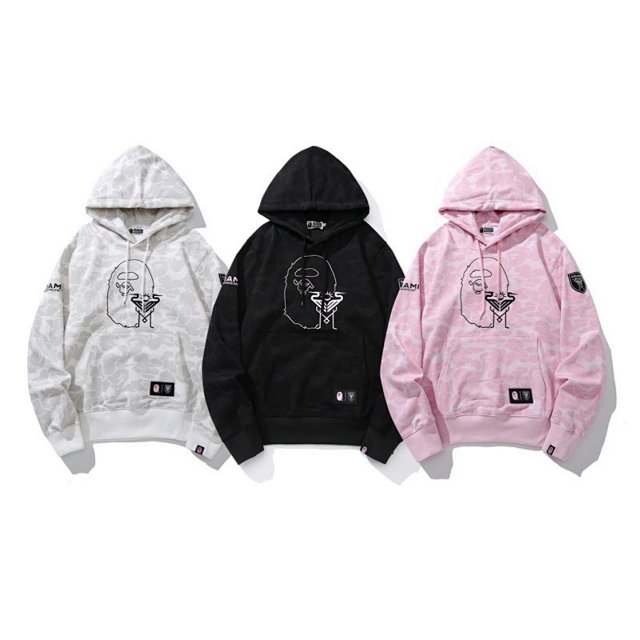 Bape Bape Black Camo Ape Line Art Fleece Pullover Hoodie - Buy on Kakobuysheetfind