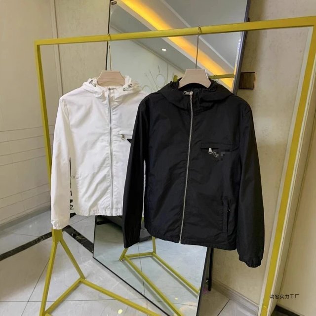 Prada Prada Black Nylon Hooded Windbreaker Jacket Triangle Logo - Buy on Kakobuysheetfind