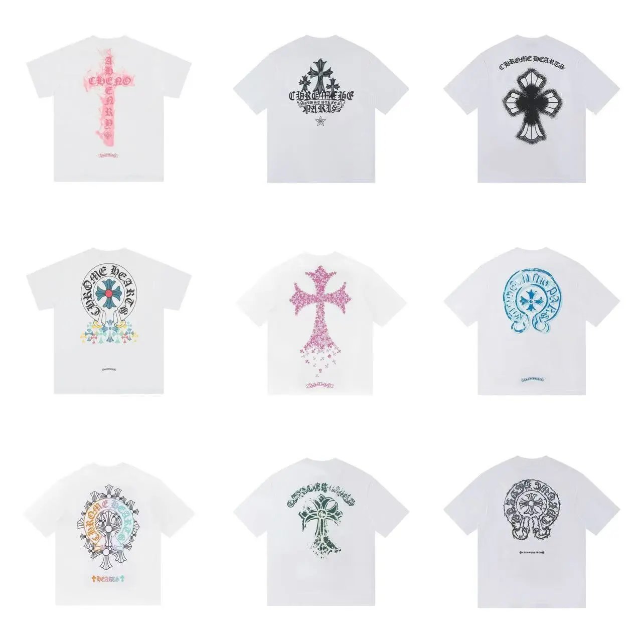 Chrome Hearts Chrome Hearts White Pink Cross Gothic Logo T-Shirt - Buy on Kakobuysheetfind
