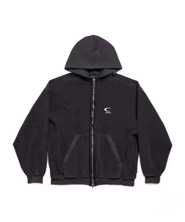 Balenciaga Balenciaga Black Heavy Cotton Zip-Up Hoodie - Buy on Kakobuysheetfind