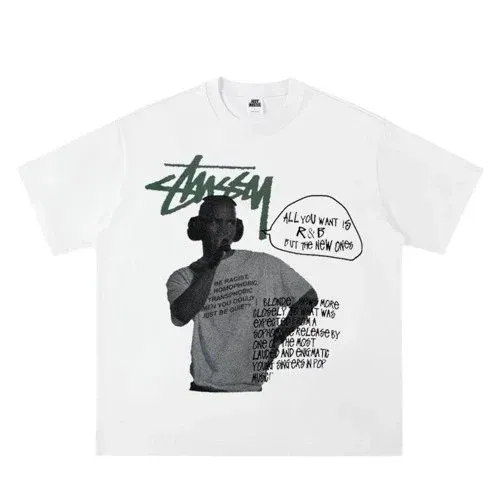 Stüssy x Pop Smoke All You Want Is R&B T-Shirt White - 1