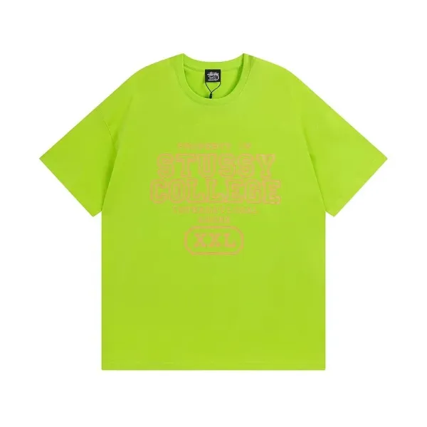 Stussy College Property Of Neon Lime T-Shirt - 1