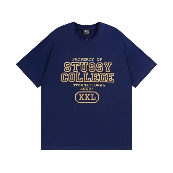 Stussy College XXL Navy T-Shirt - 1