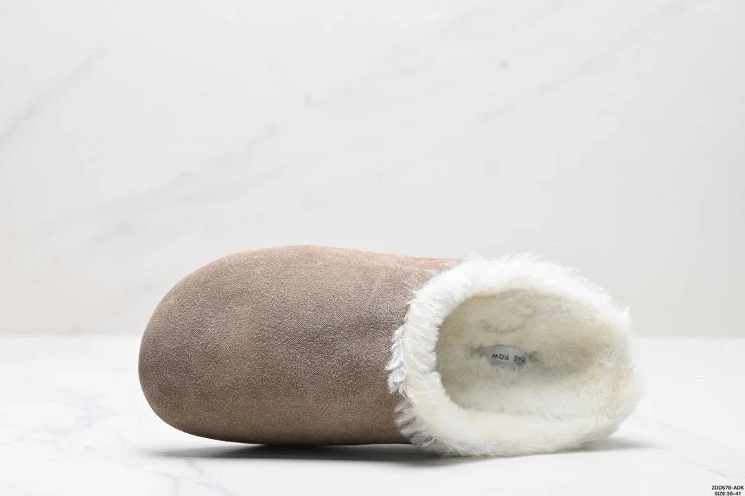 UGG Classic Fluff Slide Beige Suede Slippers - 6