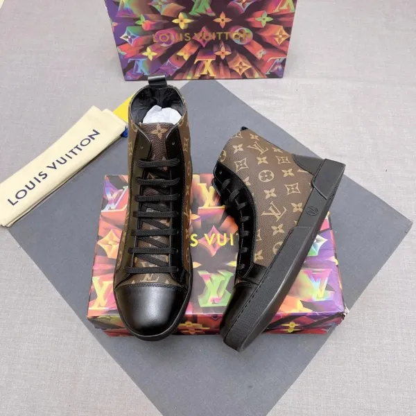 Louis Vuitton Trainer High White Multicolor Sneakers - 7