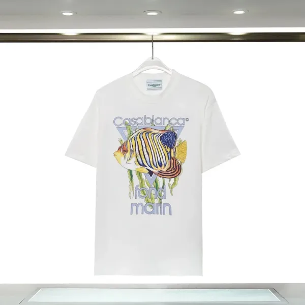 Casablanca x Fond Marin Tropical Fish Graphic White T-Shirt - 1