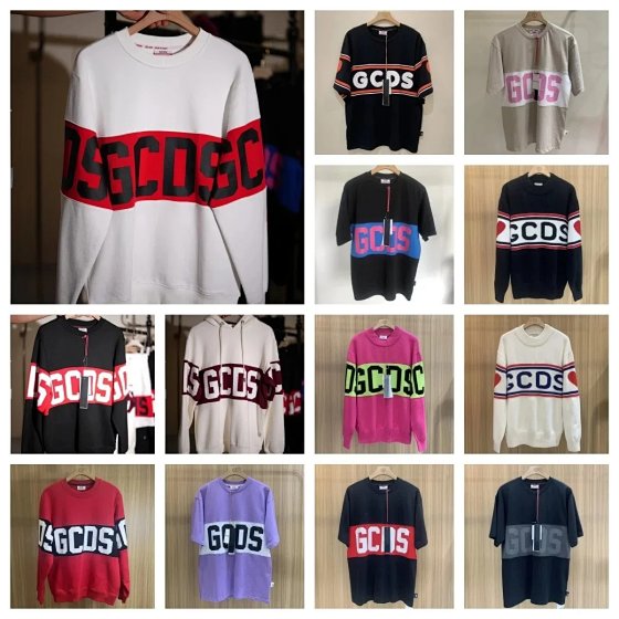 CX05- UF High Quality Unisex Classic White & Red Color-Block Crewneck Knit Top (TOP Quality) whatsapp+86 13256727890