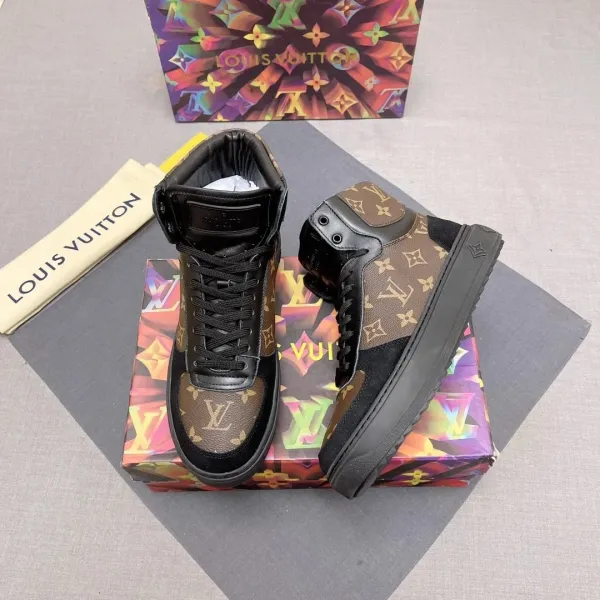 Louis Vuitton Trainer High White Multicolor Sneakers - 3