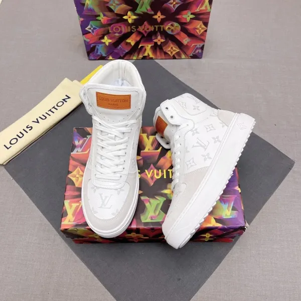 Louis Vuitton Trainer High White Multicolor Sneakers - 6