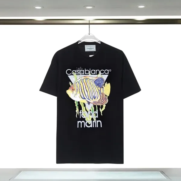 Casablanca Fond Marin Graphic Print Black T-Shirt - 1
