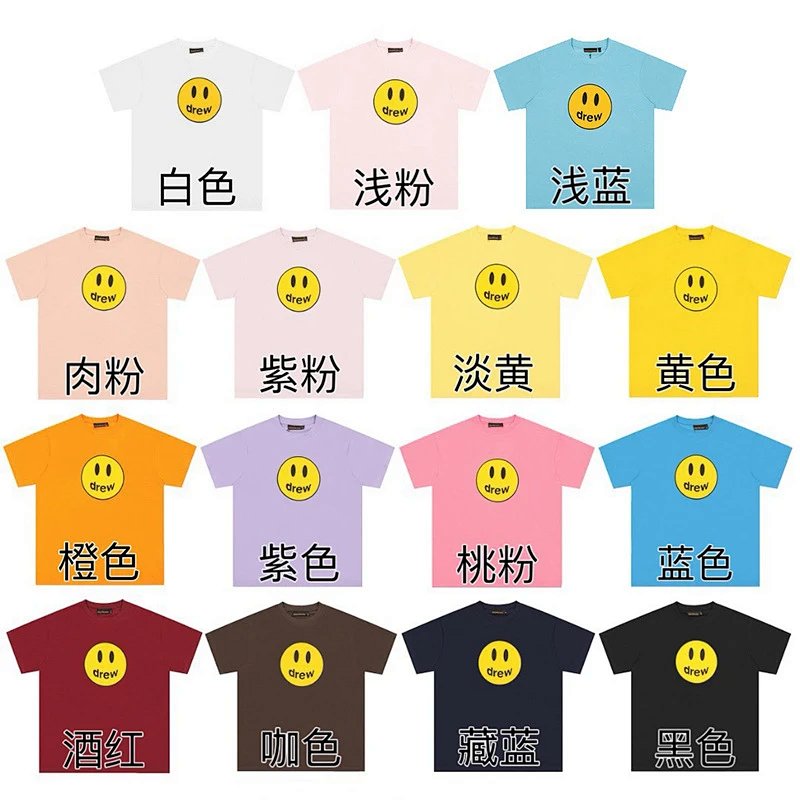 Drew House Smiley Face Pink T-Shirt product detail 2 in Litbuy spreadsheet finds
